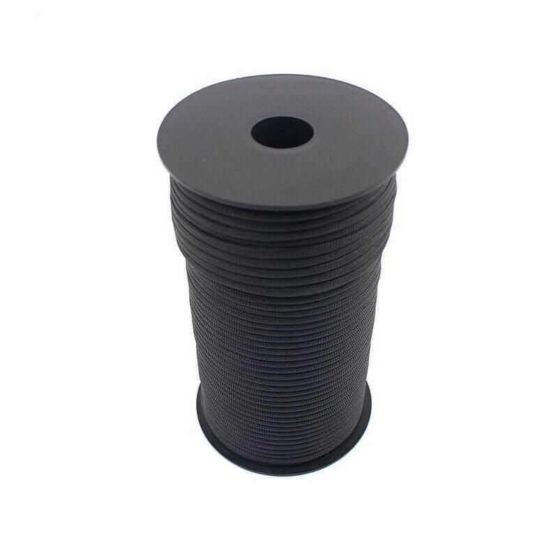 9 Strand Core Rope-100M 550 Paracord Parachute Cord Lanyard Mil Spec Type Iii - Black