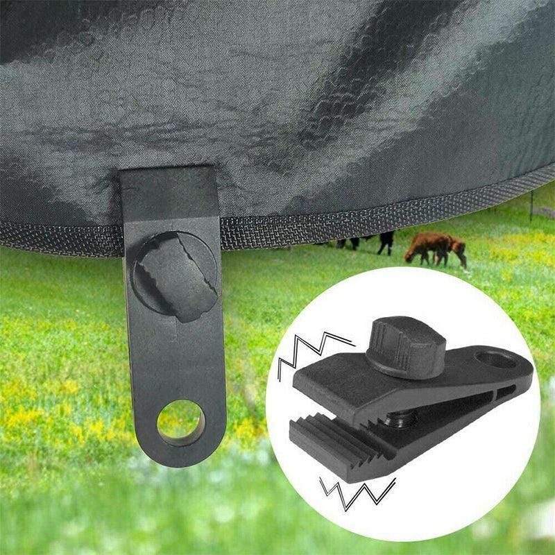 10Pcs Heavy-Duty Awning Tarp Tent Clips for Camping Survival