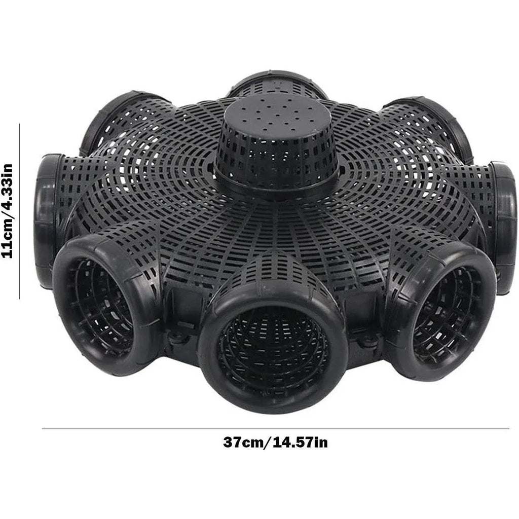 Eight Hole Eel Cage Ground Fish Trap Lobster Fishing Net Foldable Crab Catcher
