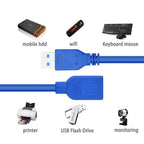 Super speed Usb 3.0 Male To Female Data Cable Extension Cord For Laptop Pc Camera - 3M