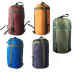 Camping Sleeping Bag Compression Sack Waterproof Outdoor Storage Bag - Wine Red