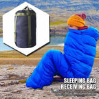 Camping Sleeping Bag Compression Sack Waterproof Outdoor Storage Bag - Wine Red