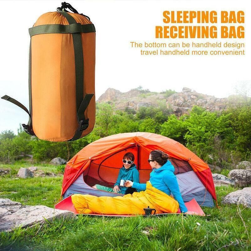 Camping Sleeping Bag Compression Sack Waterproof Outdoor Storage Bag - Lake Blue