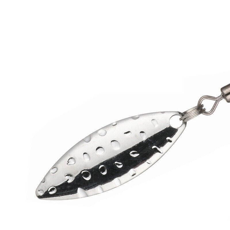 Weedless Jighead Hook Swimbait Worm Fishing Lure Wide Gap Single Barbed Spinner - 1/0#