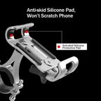 Aluminum Phone Holder Mount for Bicycle Handlebar 360 Degree Rotation Universal Fit - Black