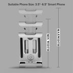Aluminum Phone Holder Mount for Bicycle Handlebar 360 Degree Rotation Universal Fit - Black