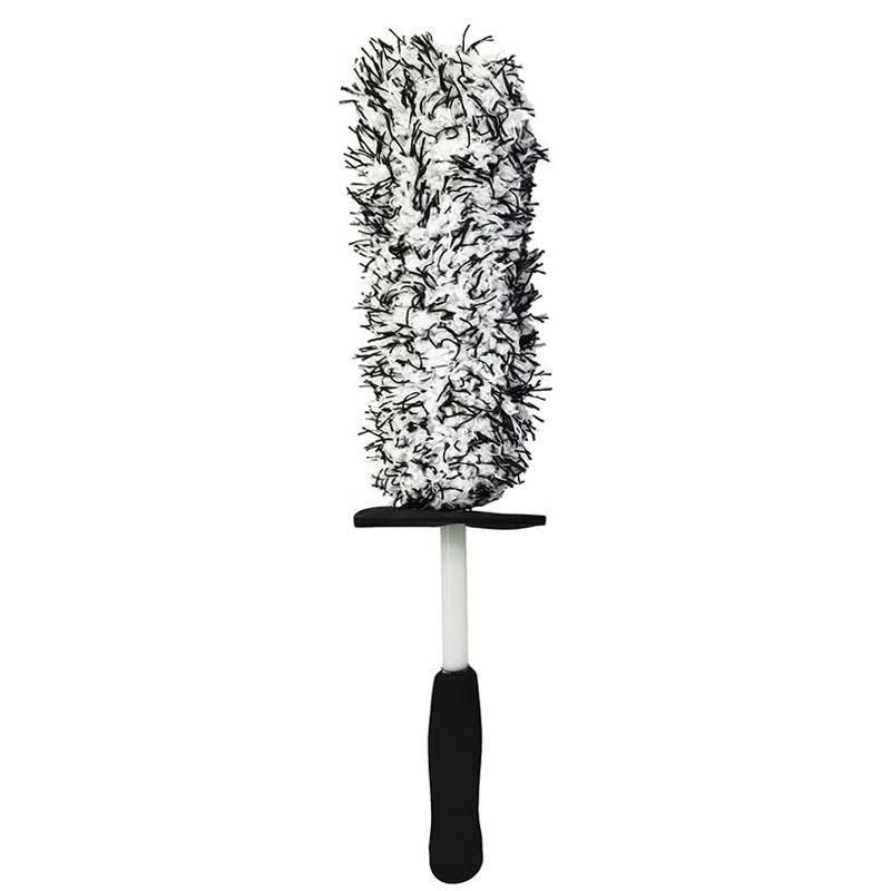 Car Wheel Cleaning Brush Tool Alloy Soft Bristle - Black+White