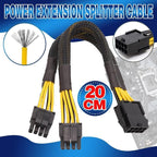 8Pin ATX 12v CPU EPS Power Extension Splitter Cable Adapter Motherboard copper