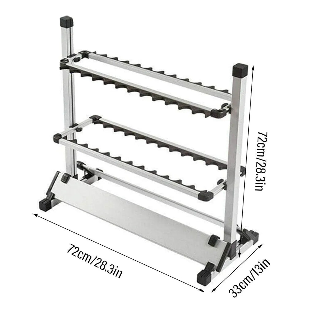 12/24 Hole Multi Functional Fishing Rod Holder Storage Rack Display Organizer - 12Holes