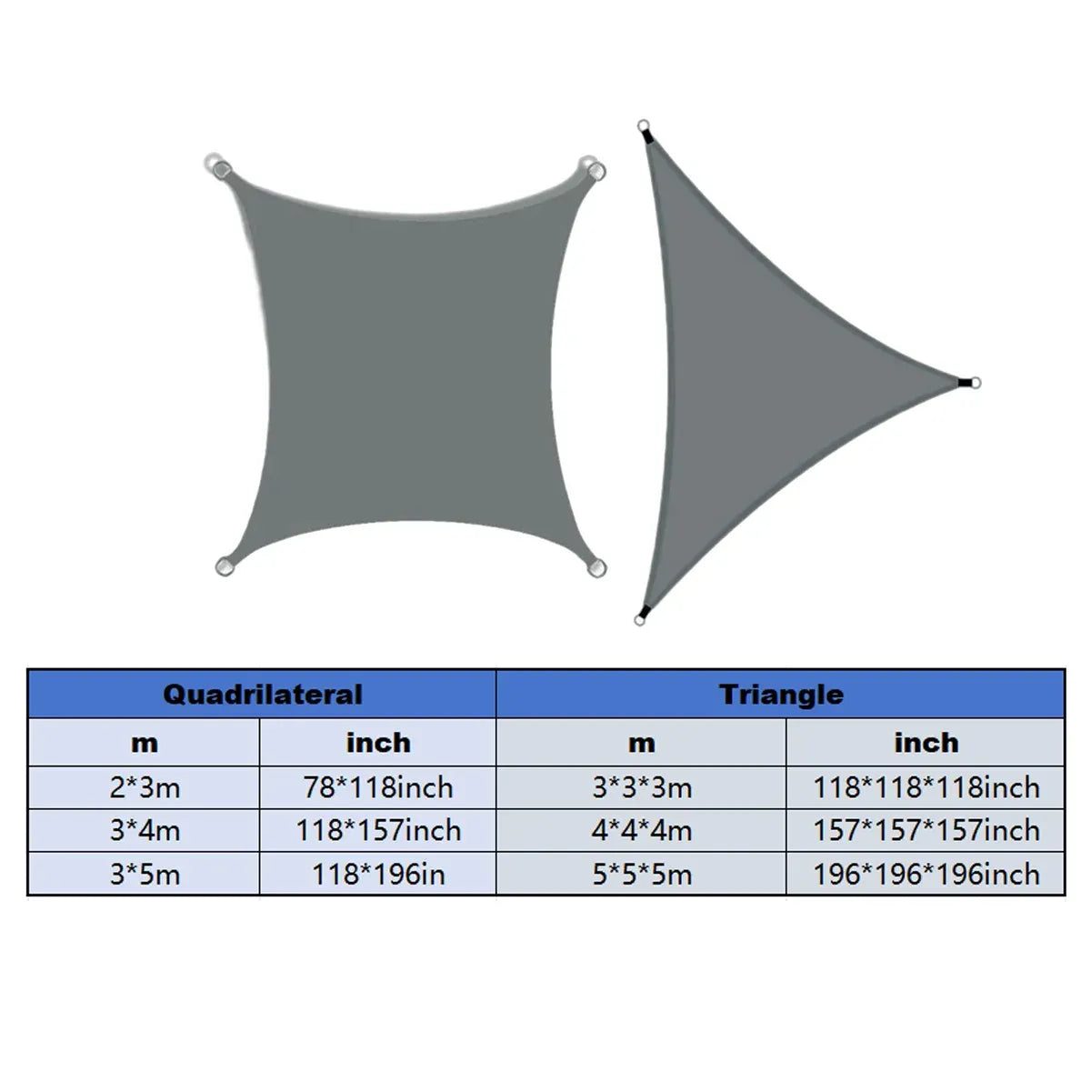 Waterproof Outdoor Shade Sail Garden Sun Canopy UV Protection Patio Awning Cloth - 3x5m Quadrilateral