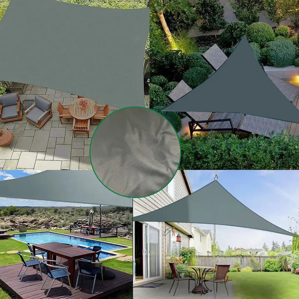 Waterproof Outdoor Shade Sail Garden Sun Canopy UV Protection Patio Awning Cloth - 4x4x4m Triangle