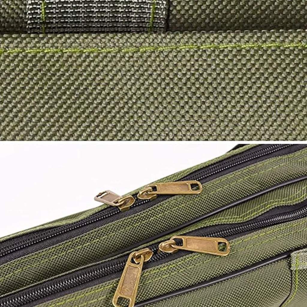 150cm Portable Foldable Fishing Rod Carrier Fish Pole Tools Storage Bag Case - Black