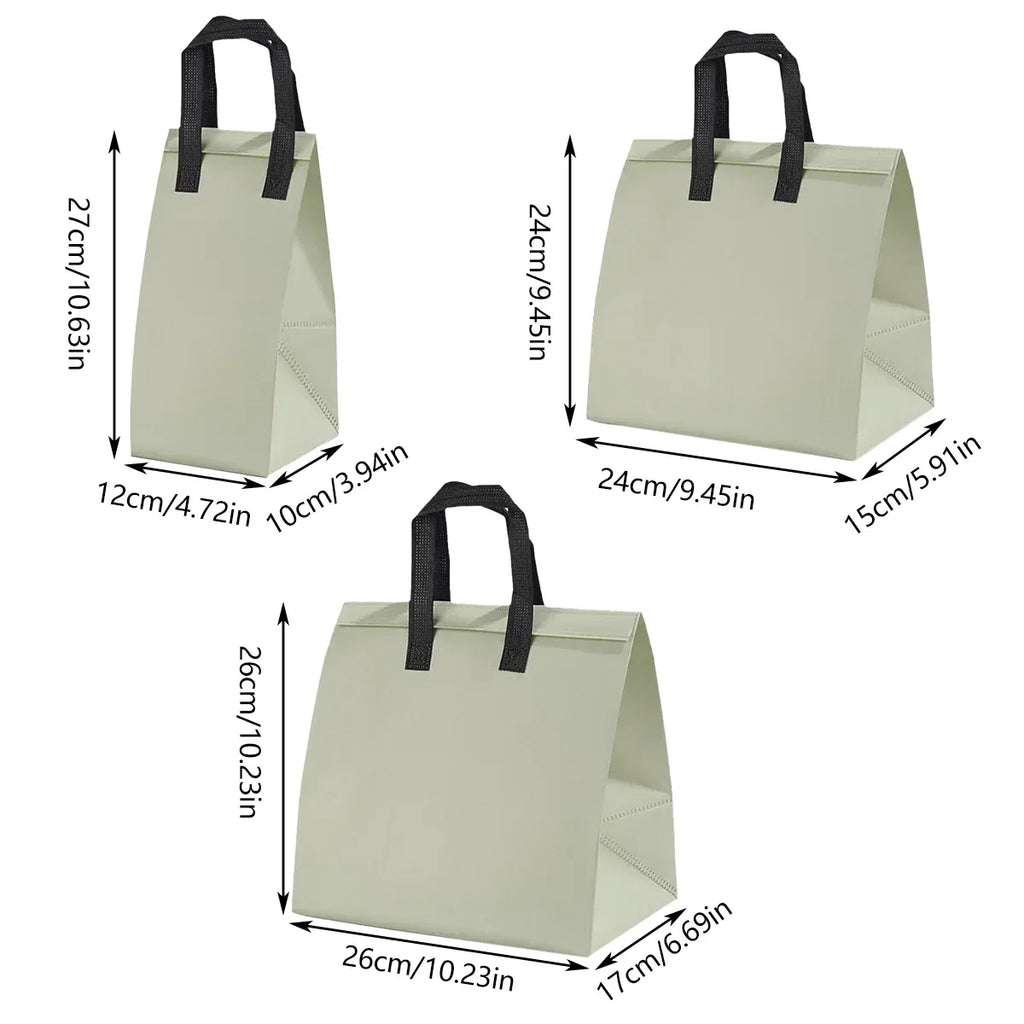 50 Pcs Waterproof Insulated Packaging Bags for Hot and Cold Drinks - M