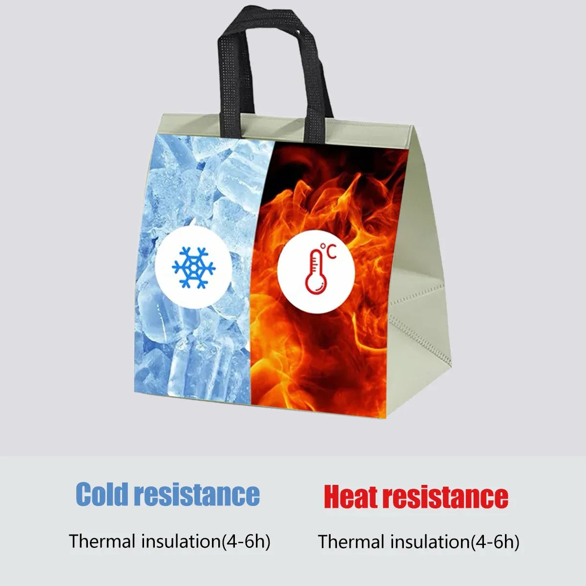 50 Pcs Waterproof Insulated Packaging Bags for Hot and Cold Drinks - M