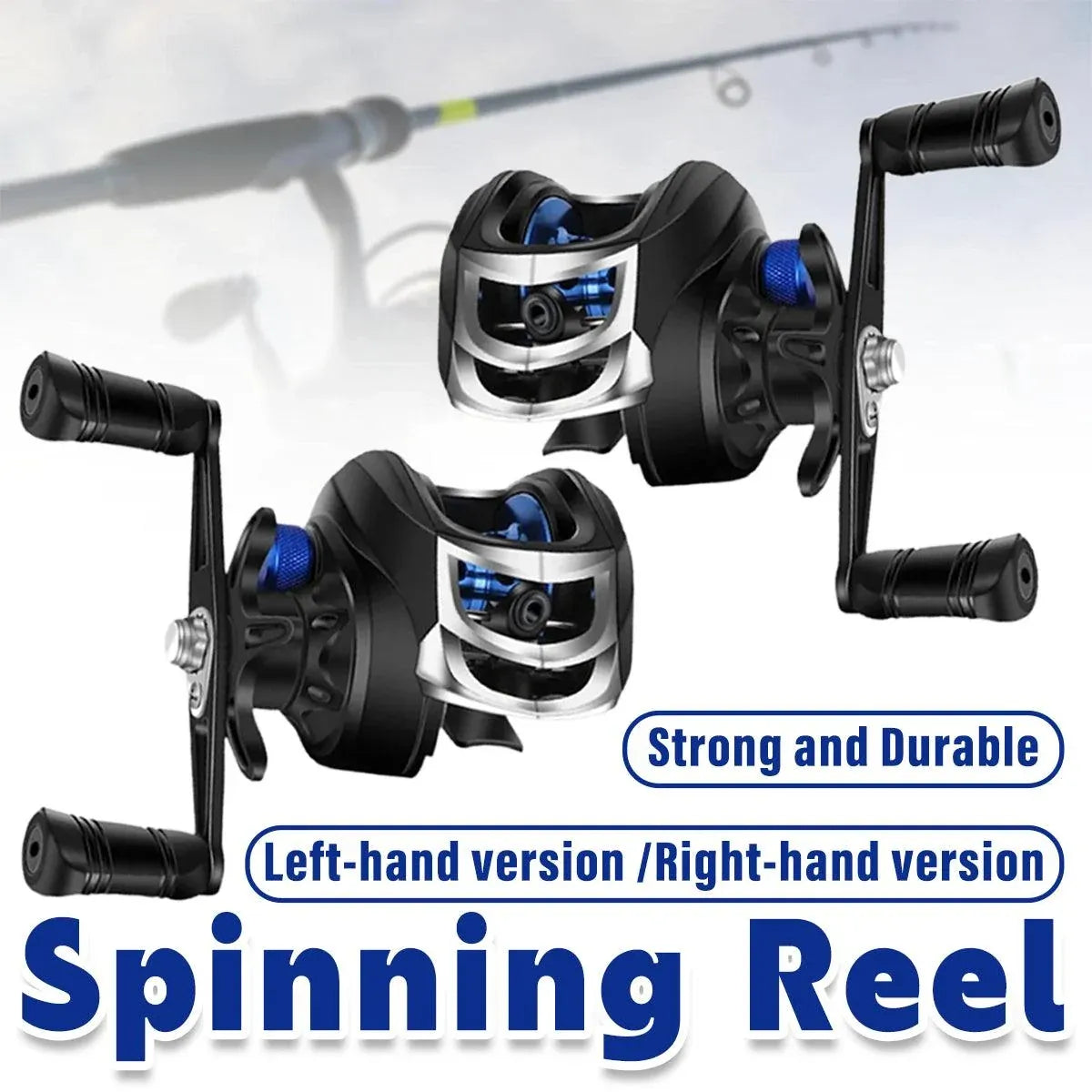 Fishing Reel Anti Frying Line Teardrop Swivel Disc Fishing Gear Spinning Reel - Left hand version