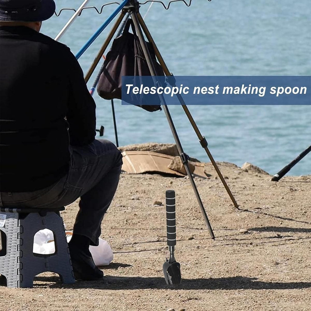 Portable Fishing Casting Ear Spoon Mini Nesting Spoon for Outdoor Fishing Gear