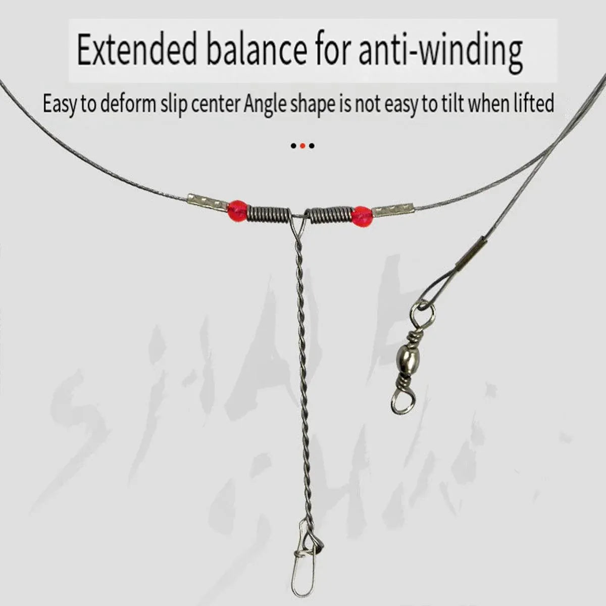 10PCS Wire Balance Hooks Anti Tangle Sea Fishing Rigs Accessories Tackle Set