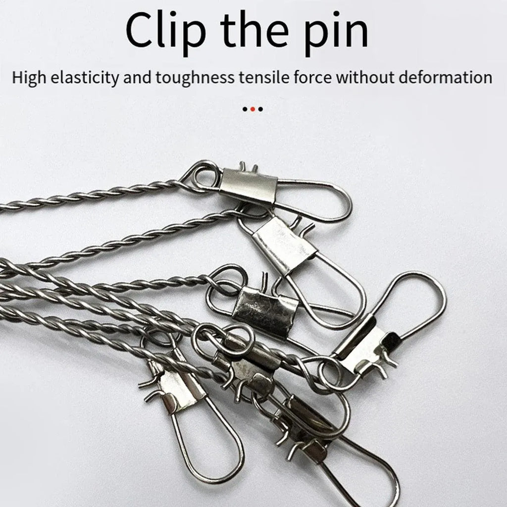 10PCS Wire Balance Hooks Anti Tangle Sea Fishing Rigs Accessories Tackle Set