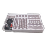 93 Slot Battery Storage Organizer Holder with Tester-Battery Caddy Rack Case Box