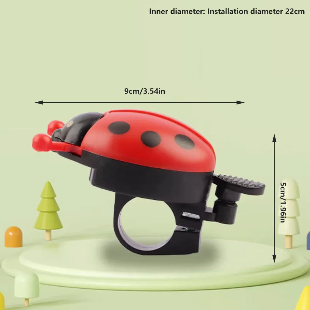 4PCS Ladybug Bicycle Bell Colourful Beetle Bike Horn Cycling Ring Bell for Road