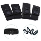 2PCS Outdoor Tactical Belt Loop Snap On Retainer Buckle Clip Holder Hiking Gear - Black