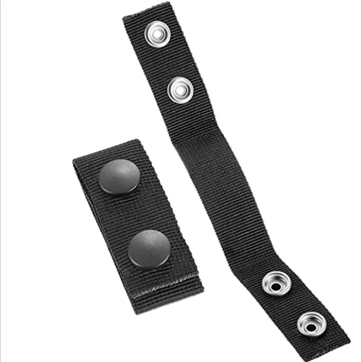 2PCS Outdoor Tactical Belt Loop Snap On Retainer Buckle Clip Holder Hiking Gear - Black