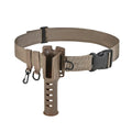 Fishing Wading Belt Rod Holder Adjustable Wader Fishing Waist Belt Fly Fishing - Khaki