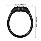 Portable Circular Combination Lock For Bicycles Motorcycles Anti Theft Security