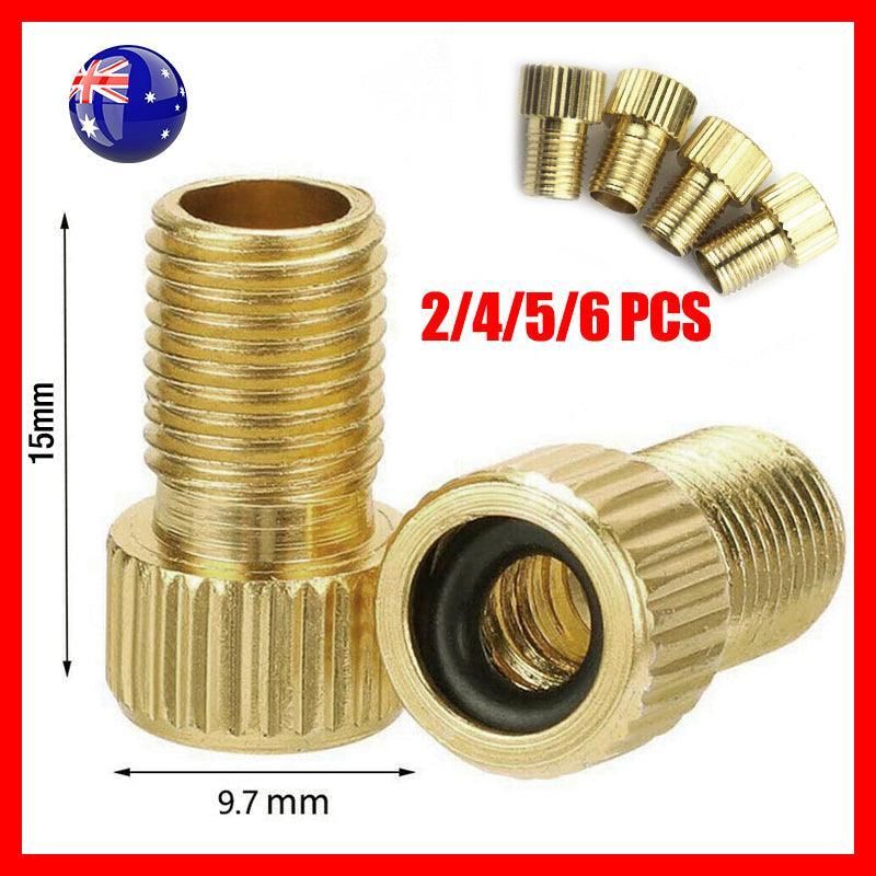 Bicycle Pump Adapters Converter Presta To Schrader Bike Valve Tyre Connector Au - 4PCS