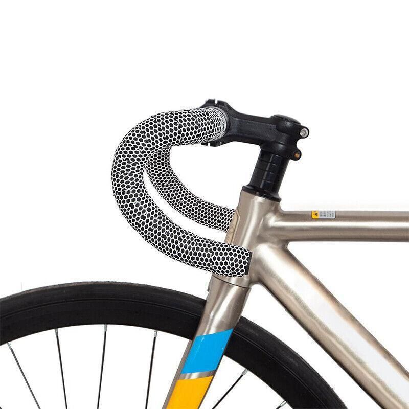 2X Thick Bicycle Handlebar Tape Bar Drop Wrap Mtb Road Bike Anti-Slip Punch - White