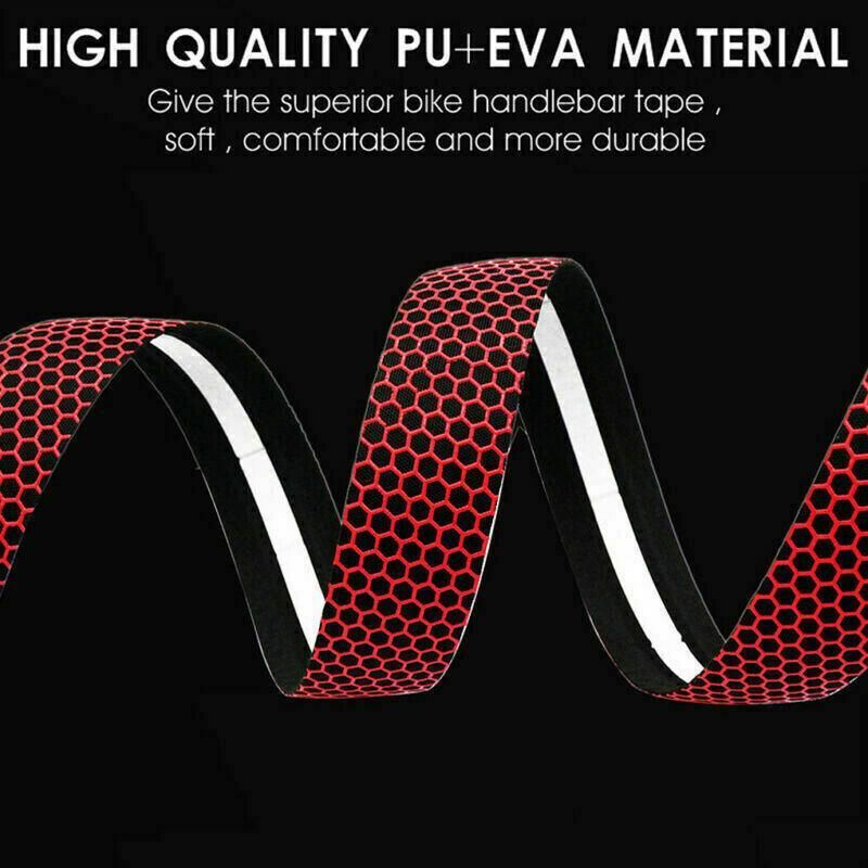 2X Thick Bicycle Handlebar Tape Bar Drop Wrap Mtb Road Bike Anti-Slip Punch - White