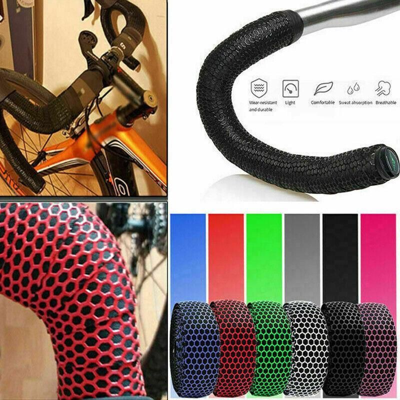 2X Thick Bicycle Handlebar Tape Bar Drop Wrap Mtb Road Bike Anti-Slip Punch - White