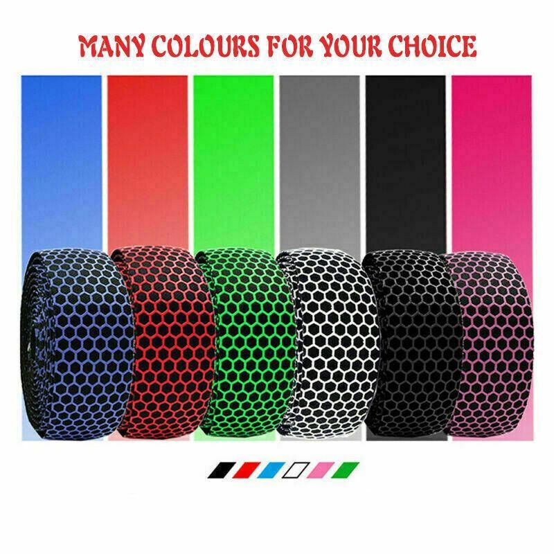 2X Thick Bicycle Handlebar Tape Bar Drop Wrap Mtb Road Bike Anti-Slip Punch - White