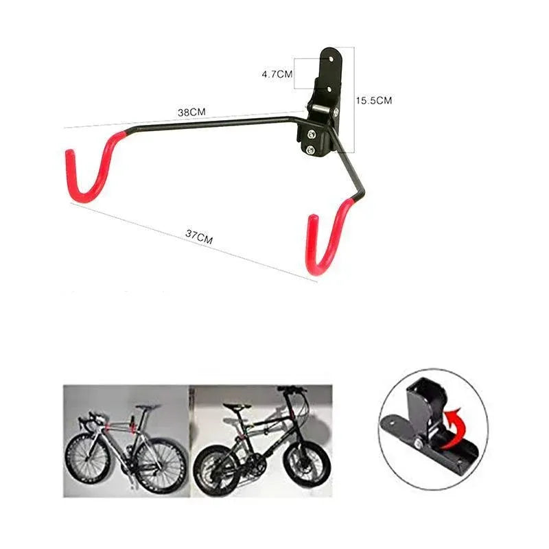 Bike Bicycle Hanger Hook Wall Mounted Garage Storage Rack Mount Steel
