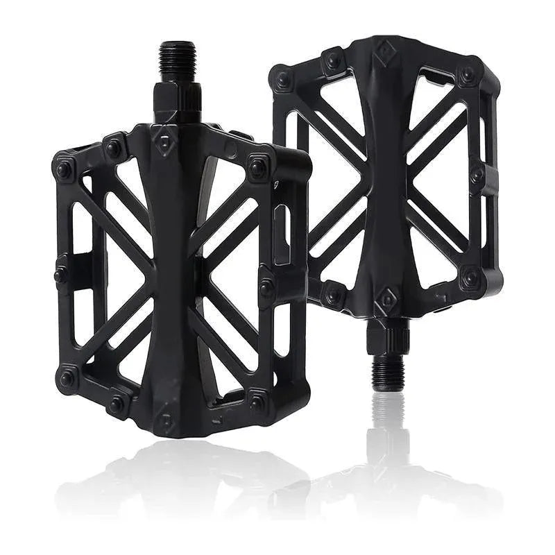 Bike Pedals Alloy Mountain Road MTB Colored Bicycle Nonslip Cycling Pedals 9/16" - Blue