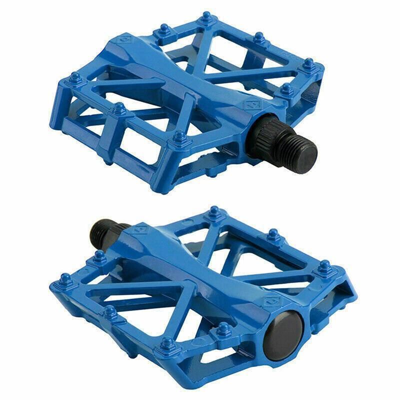 Bike Pedals Alloy Mountain Road MTB Colored Bicycle Nonslip Cycling Pedals 9/16" - Green