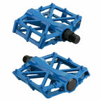 Bike Pedals Alloy Mountain Road MTB Colored Bicycle Nonslip Cycling Pedals 9/16" - Red