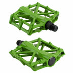Bike Pedals Alloy Mountain Road MTB Colored Bicycle Nonslip Cycling Pedals 9/16" - Red