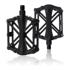 Bike Pedals Alloy Mountain Road MTB Colored Bicycle Nonslip Cycling Pedals 9/16" - Red