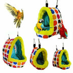 Bird Parrot Hammock Pet Sleep Cotton Nest Hang Cave Cage Plush Hut Tent Bed Warm - M