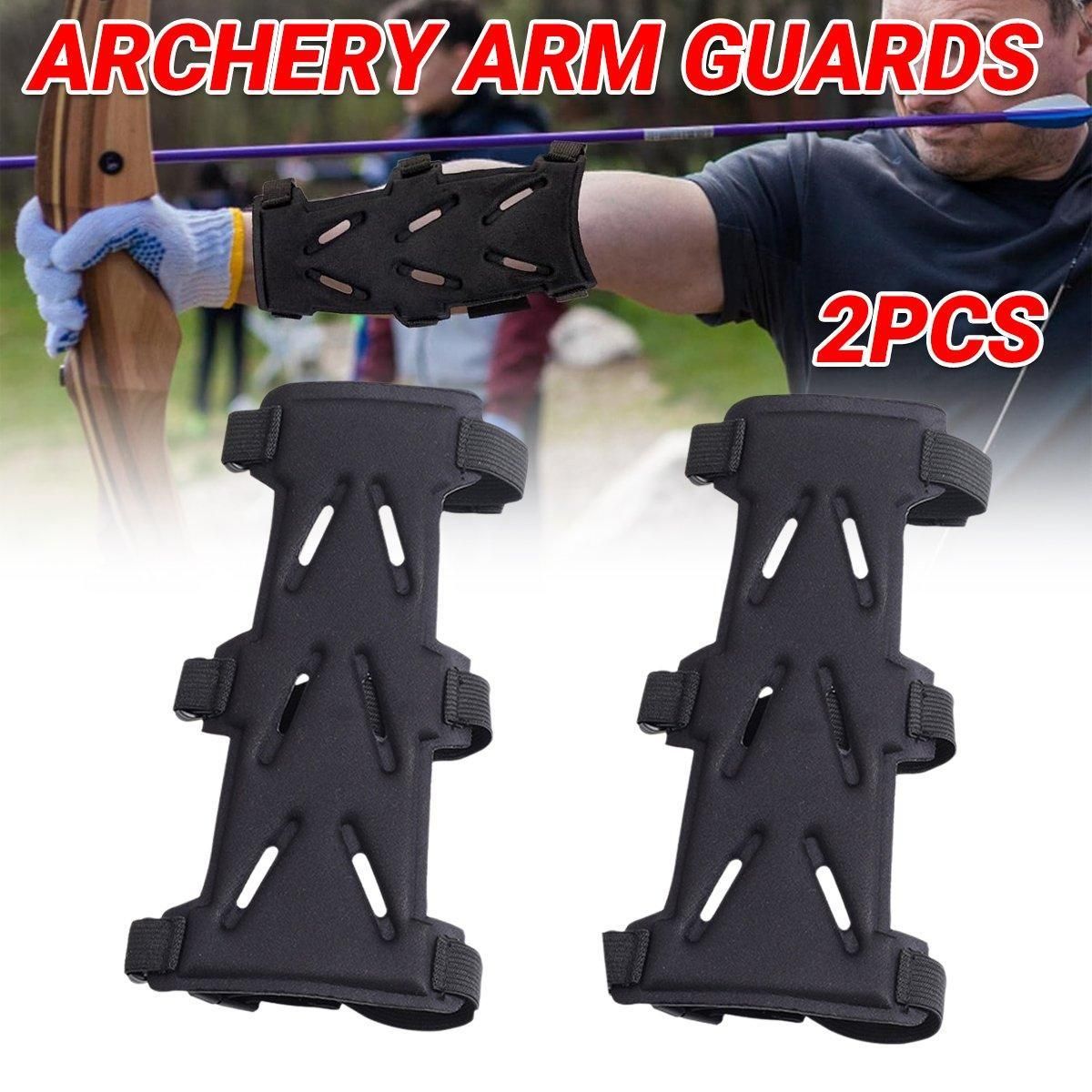 2X Archery Arm Guard Finger Guard Protective Gear For Practice Openwork