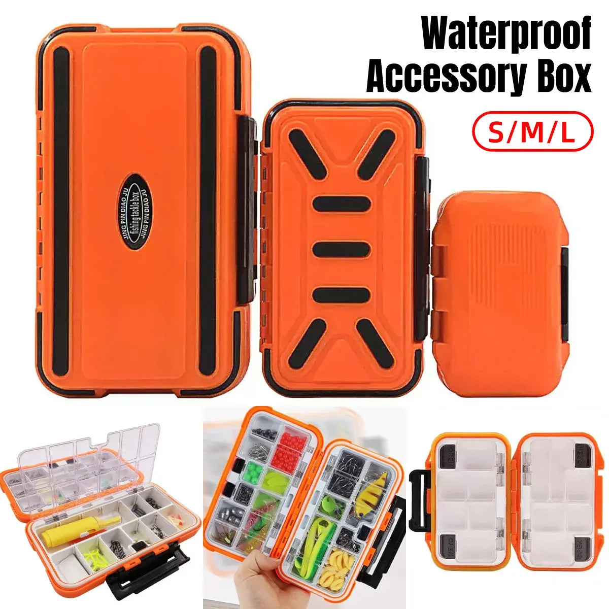 Fishing Tackle Box Gear Storage Case Hook Accessory Organizer Tool Box Portable - L
