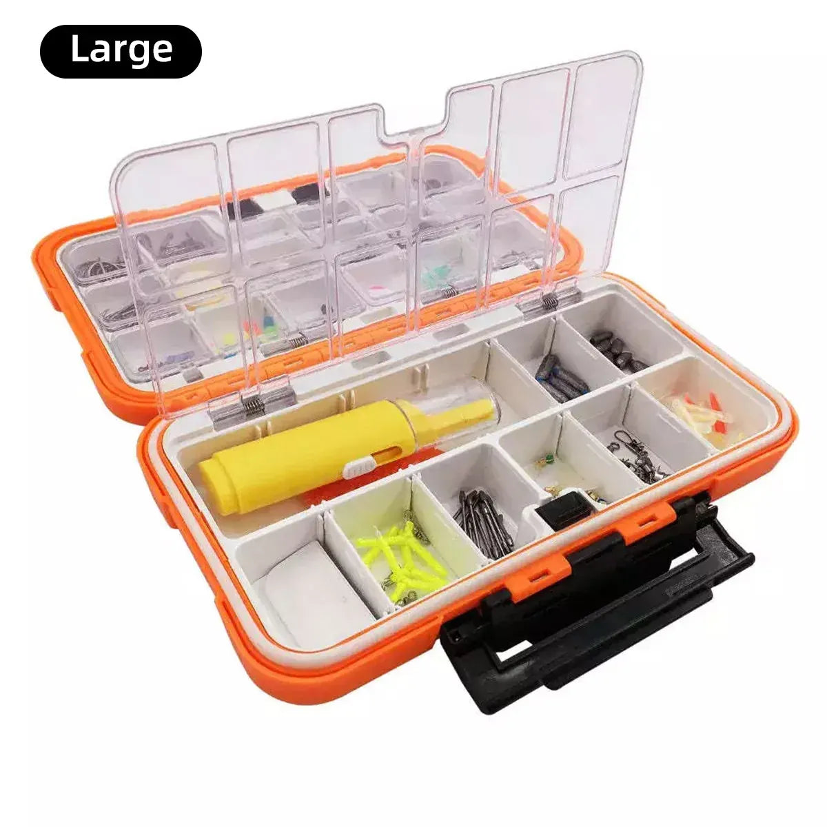 Fishing Tackle Box Gear Storage Case Hook Accessory Organizer Tool Box Portable - L