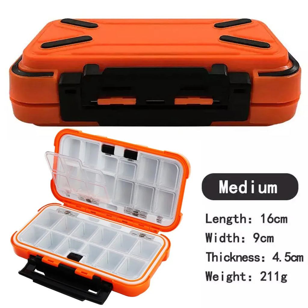 Fishing Tackle Box Gear Storage Case Hook Accessory Organizer Tool Box Portable - L