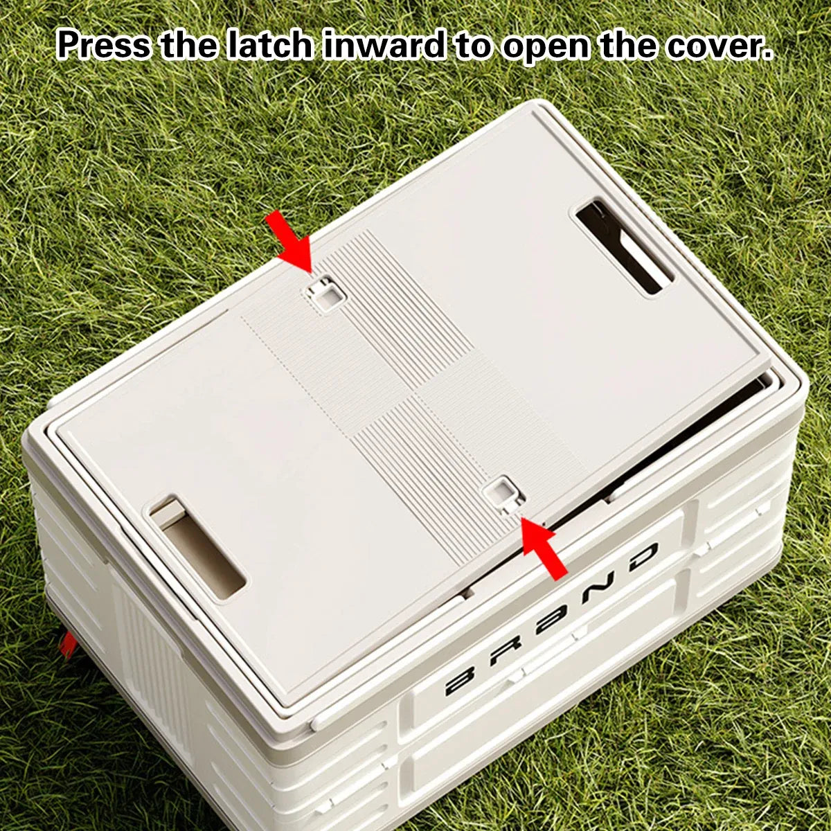 Camping Foldable Storage Box Latch or Wooden Lid Car Boot Tent Outdoor Organiser - latch switch cover