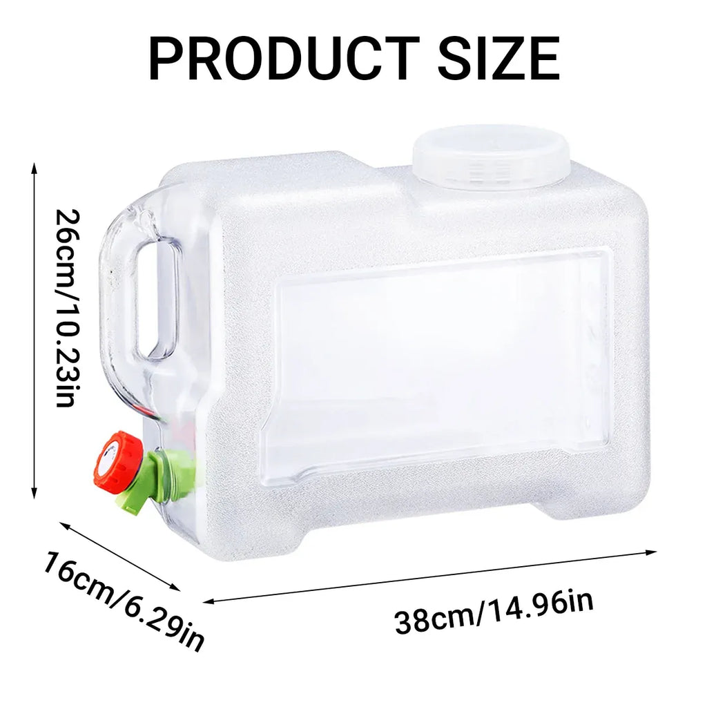 Water Bucket 12L Outdoor Portable Container With Faucet Camping Car Household