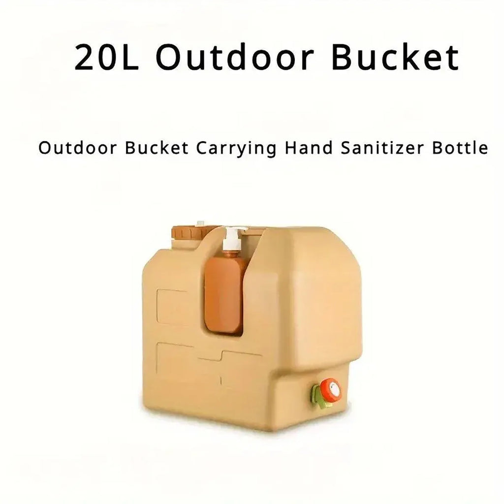 20L Outdoor Camping Portable Storage Bucket with Tap Drinking Water Container
