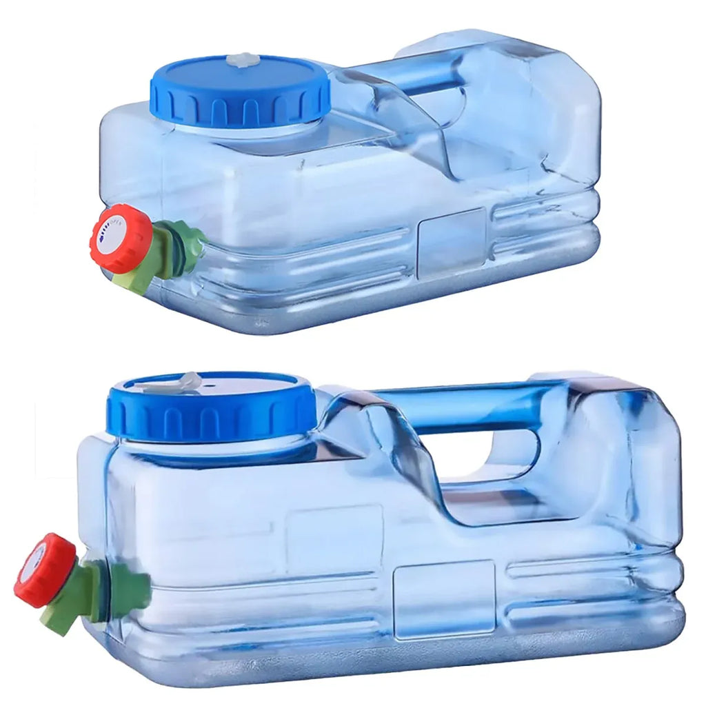 Outdoor Square Water Storage Bucket With Tap For Travel Camping Drinking Use - 10L