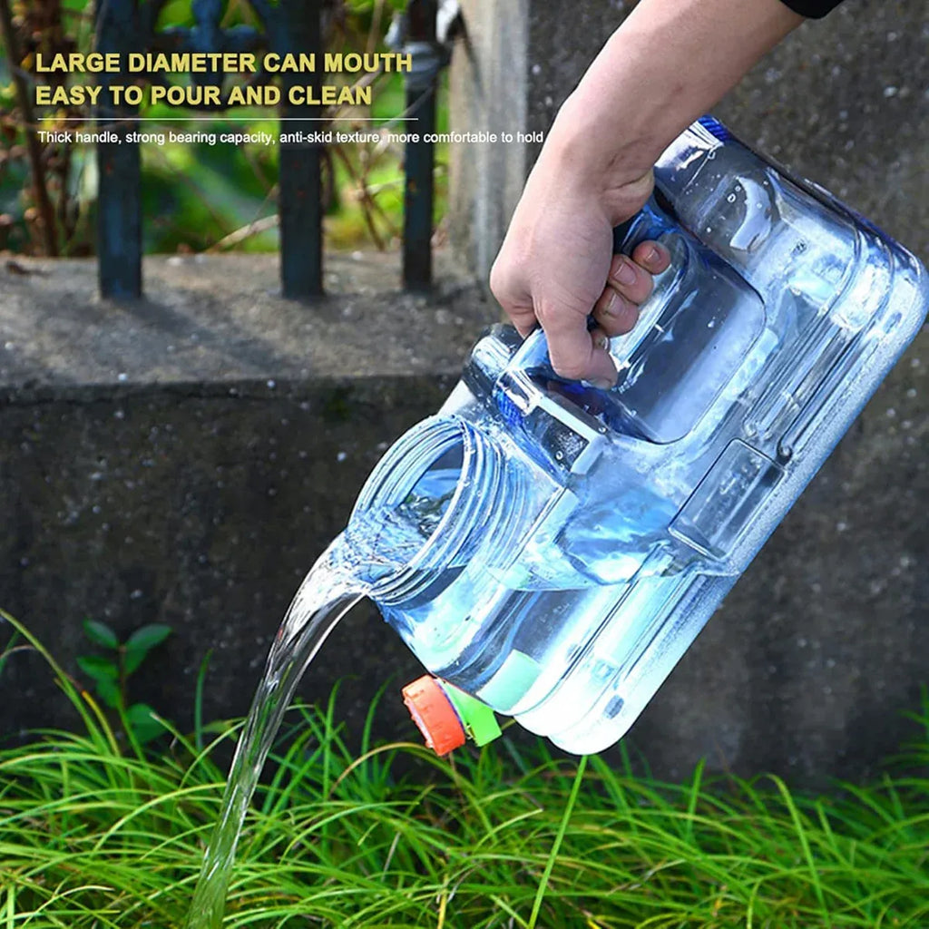 Outdoor Square Water Storage Bucket With Tap For Travel Camping Drinking Use - 10L