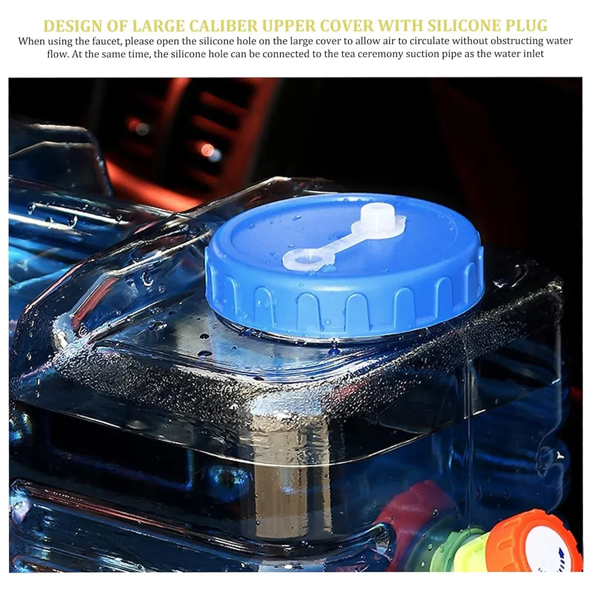 Outdoor Square Water Storage Bucket With Tap For Travel Camping Drinking Use - 5.5L